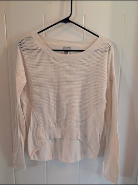Converse Cream Waffle Knit Sweater